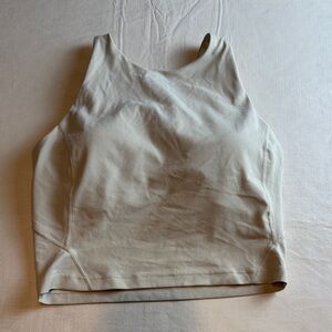 Lululemon Align High-Neck Cropped Tank Top Cream Size 6